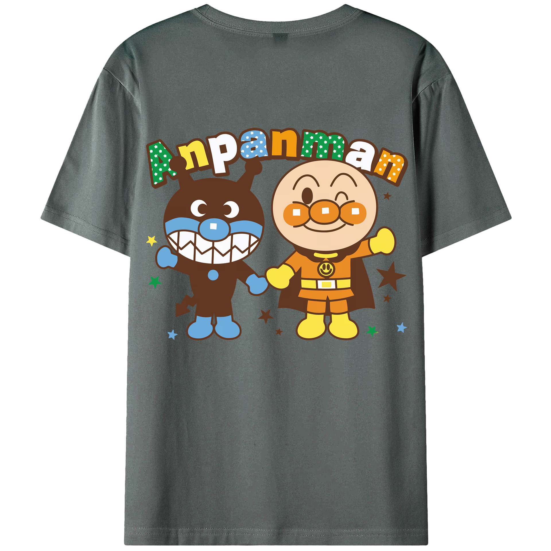 （画像用） アンパンマン Anpanman 綿100％ メンズ半袖Tシャツ（バックプリント） 通気性